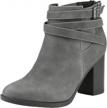 stylish and comfortable: toetos women's chicago chunky heel ankle booties logo