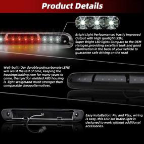 img 3 attached to Chrome Housing/Smoke Lens Rear Roof Center LED Third 3Rd Brake Cargo Light Replacement For Chevy SilveradoGMC Sierra 1500/2500 HD/3500 HD (2007-2014)