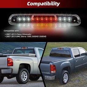 img 2 attached to Chrome Housing/Smoke Lens Rear Roof Center LED Third 3Rd Brake Cargo Light Replacement For Chevy SilveradoGMC Sierra 1500/2500 HD/3500 HD (2007-2014)