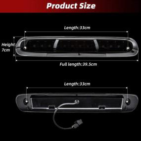 img 1 attached to Chrome Housing/Smoke Lens Rear Roof Center LED Third 3Rd Brake Cargo Light Replacement For Chevy SilveradoGMC Sierra 1500/2500 HD/3500 HD (2007-2014)