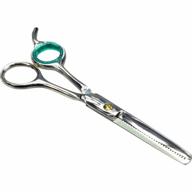 high-end hts 185t1 stainless steel barber thinning shears, single-sided polished chrome finish - ideal for professional hair cutting logo