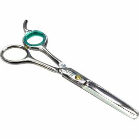 img 2 attached to High-End HTS 185T1 Stainless Steel Barber Thinning Shears, Single-Sided Polished Chrome Finish - Ideal For Professional Hair Cutting