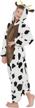 kids animal costume onesie - calanta cow pajamas for girls halloween & christmas cosplay sleepwear logo