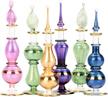 nilecart egyptian perfume bottles set of 6 size 4” mouth-blown with handmade golden egyptian decoration for perfumes & essential oils logo