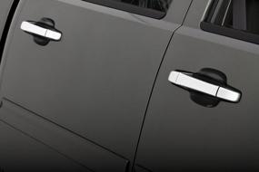 img 2 attached to Enhance The Look Of Your Truck With The Auto Ventshade Chrome Door Handle Covers - Fits 2007-2014 Silverado/Sierra, Suburban, Tahoe, And Yukon