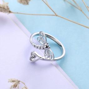 img 3 attached to Resizable 925 Sterling Silver Animal Rings For Women By DAOCHONG - Perfect For Your Fashionable Look