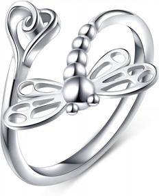 img 4 attached to Resizable 925 Sterling Silver Animal Rings For Women By DAOCHONG - Perfect For Your Fashionable Look
