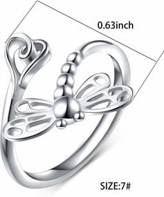 img 2 attached to Resizable 925 Sterling Silver Animal Rings For Women By DAOCHONG - Perfect For Your Fashionable Look