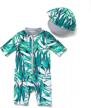 protect your little one from the sun with bonverano baby boys swimwear: short-sleeve zipper one piece bathing suit with upf 50+ sun protection logo