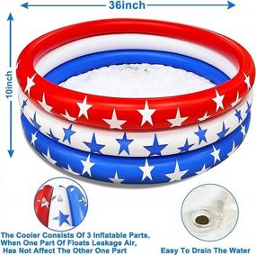 img 1 attached to Super Large Capacity American Flag Inflatable Cooler - Perfect For Pool Parties, BBQs & Luaus!