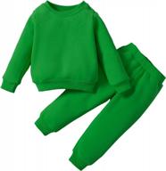 стильная зимняя одежда для маленьких мальчиков и девочек - осенний комплект sobowo из 2 предметов с пуловером с длинным рукавом, толстовкой и брюками. логотип