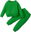 stylish winter outfit for toddler boys & girls - sobowo 2pcs fall set w/ long sleeve pullover sweatshirt & pants. logo