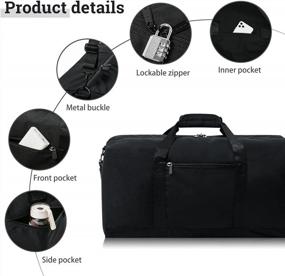 img 2 attached to Heavy Duty Canvas Duffel Bag - Perfect For Outdoor Adventures, Travel And Sports