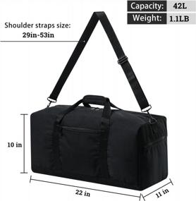 img 1 attached to Heavy Duty Canvas Duffel Bag - Perfect For Outdoor Adventures, Travel And Sports