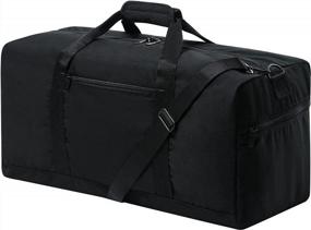 img 4 attached to Heavy Duty Canvas Duffel Bag - Perfect For Outdoor Adventures, Travel And Sports