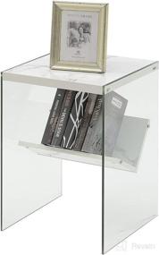 img 3 attached to 🪑 Convenience Concepts SoHo End Table: Faux White Marble Charm for Stylish Convenience