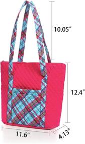 img 2 attached to 👜 Blue Women's Small Cotton Tote Bag - Top-Handle Bags for Women's Handbags & Wallets