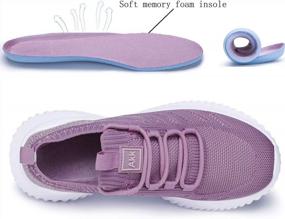 img 2 attached to Memory Foam Lightweight Women'S Athletic Walking Shoes - Slip On Running Sneakers For Tennis, Gym, And Jogging