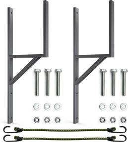 img 1 attached to 🚚 High Performance Side Mount Trailer Ladder Rack for Enclosed Cargo Trailer