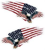 🦅 reflective american eagle car magnet - waterproof patriotic usa flag - magnetic for auto truck vehicle – 10.78" x 5.6" - military memorial day, patriots, veterans day, 4th of july логотип