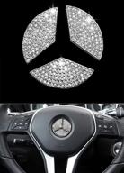 наклейка с внутренней наклейкой на руль bling crystal emblem, совместимая с mercedes-benz (45 мм)) логотип