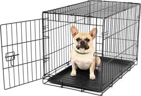 img 4 attached to 🔍 Optimized Search: Carlson Secure & Foldable Metal Dog Crate with Single Door by Pet Products