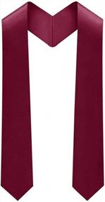 img 1 attached to Plain Graduation Stole For Adults - Length 60 Inches By Lescapsgown