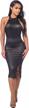 sedrinuo women's pu leather sleeveless bodycon backless party bandage dress: look stylish at any occasion! logo