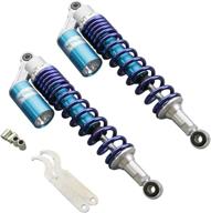 gzyf pair 400mm motorcycle atv shock absorbers universal fits honda suzuki yamaha kawasaki atv go kart quad dirt sport bikes logo