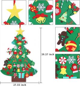 img 2 attached to Garma DIY Felt Christmas Tree Set With 41 Ornaments - Xmas Wall Hanging Decorations For Kids Toddler Gifts Party Supplies Craft Kits