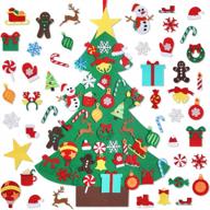 набор новогодней елки garma diy из фетра с 41 украшением - рождественские настенные украшения для детей подарки для малышей товары для вечеринок наборы для рукоделия логотип
