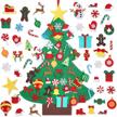 garma diy felt christmas tree set with 41 ornaments - xmas wall hanging decorations for kids toddler gifts party supplies craft kits logo