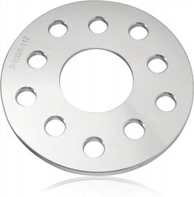 img 3 attached to Hub Centric Billet Spacers For 5X100 / 5X112 Bolt Patterns, T6 Grade Billet Aluminum, 5Mm Thickness, 57.1Mm Center Bore (Without Lip), Machined Finish, Set Of 2 By Topline Products