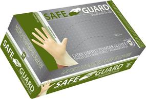 img 1 attached to 🧤 SAFEGUARD Latex Lightly Powdered Gloves, Medium, 100 Count: Optimal Protection for Hands