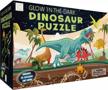 100-piece dinosaur glow-in-the-dark jigsaw puzzle for kids - ideal gifts for boys and girls aged 5-12+ logo