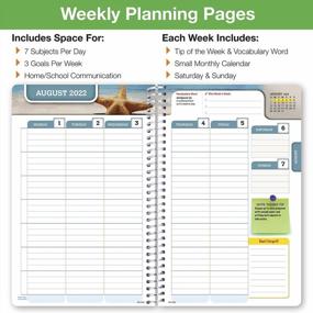 img 1 attached to Global Datebooks Dated Middle School Or High School Student Planner For Academic Year 2022-2023 (Matrix Style - 5.5"X8.5" - Colorful Marble) - Includes Ruler/Bookmark And Planning Stickers