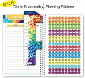 img 3 attached to Global Datebooks Dated Middle School Or High School Student Planner For Academic Year 2022-2023 (Matrix Style - 5.5"X8.5" - Colorful Marble) - Includes Ruler/Bookmark And Planning Stickers