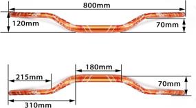 img 2 attached to 🍊 High-Quality Orange 1 1/8" Fat Handlebar Set with Riser Mount Clamp, Pad, and Grips for Dirt Bikes - EXC EXCF SX SXF SXS MXC MX XC XCW XCF XCFW EGS Enduro