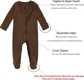 img 3 attached to 2-Pack Cotton Footed Baby Pajamas With Zipper And Mittens - Long Sleeve Sleep And Play Onesies For Infants By Aablexema