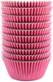 img 4 attached to Pink Foil Metallic Cupcake Cases Valentine'S Day Baking Muffin Paper Cups 198 Pcs Eoonfirst