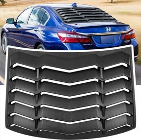 img 4 attached to GT Lambo Style ABS Matte Black Rear Window Louver For Honda Accord Sedan 2013-2017: Sun Shade Windshield Cover