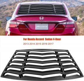 img 1 attached to GT Lambo Style ABS Matte Black Rear Window Louver For Honda Accord Sedan 2013-2017: Sun Shade Windshield Cover