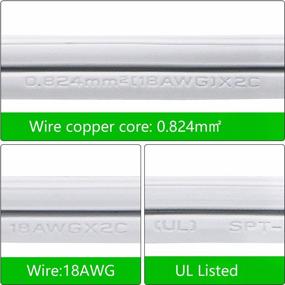 img 1 attached to SinLoon UL-LP Certification 18AWG T5 T8 LED Wire Connector Power Cord LED Tube Power Extension Cord With On/Off Swith US Plug For LED T5 T8 Light Tube Integrated Extension Cable (2-Pack 3.3FT SW)