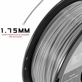 img 2 attached to Get Precise Results With HATCHBOX TPU 3D Printer Filament - 1Kg Spool, Shore 95A, Silver