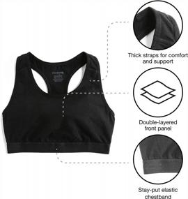 img 1 attached to TomboyX Cotton Comfort Wireless No-Padding Low Impact Racerback Bralette для женщин (3XS-6X)