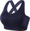 fittin cross back sports bras for women - seamless sports bra with removable padded for yoga gym workout logo