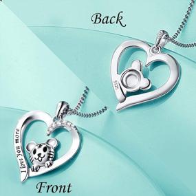 img 1 attached to Charm Your Loved Ones With Alphm S925 Sterling Silver Heart Little Tiger Cat Kitty Pendant Necklace