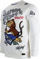 mens active fashion crew neck sweatshirt top with urban nyc graffiti hip hop design logo