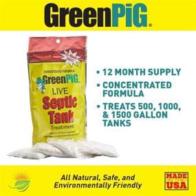 img 3 attached to 🐷 Green Pig 54A Live Tank Treatment – Powerful and Dissolvable Flush for Septic Waste Breakdown, Helps Prevent Backups, Consumer Strength – Pack of 12