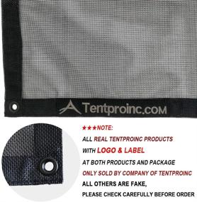 img 3 attached to 🚚 Heavy Duty Black Dump Truck Mesh Tarp 7'X18' - Tentproinc Cover with Reinforced Double Needle Stitch Webbing, Stop Ripping Tearing, Thicker Brass Grommets – 3 Years Warranty